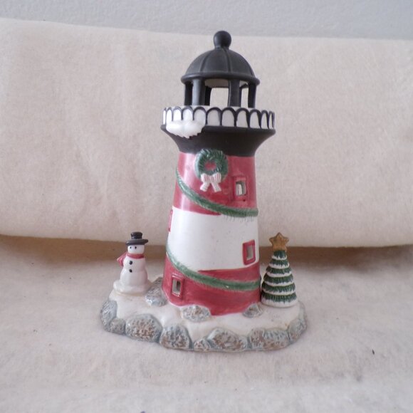 LAST DAY SUNDAY Yankee Candle Christmas Lighthouse Snowman Christmas - Picture 2 of 6